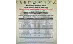 2023 Spring Sports Registration is open